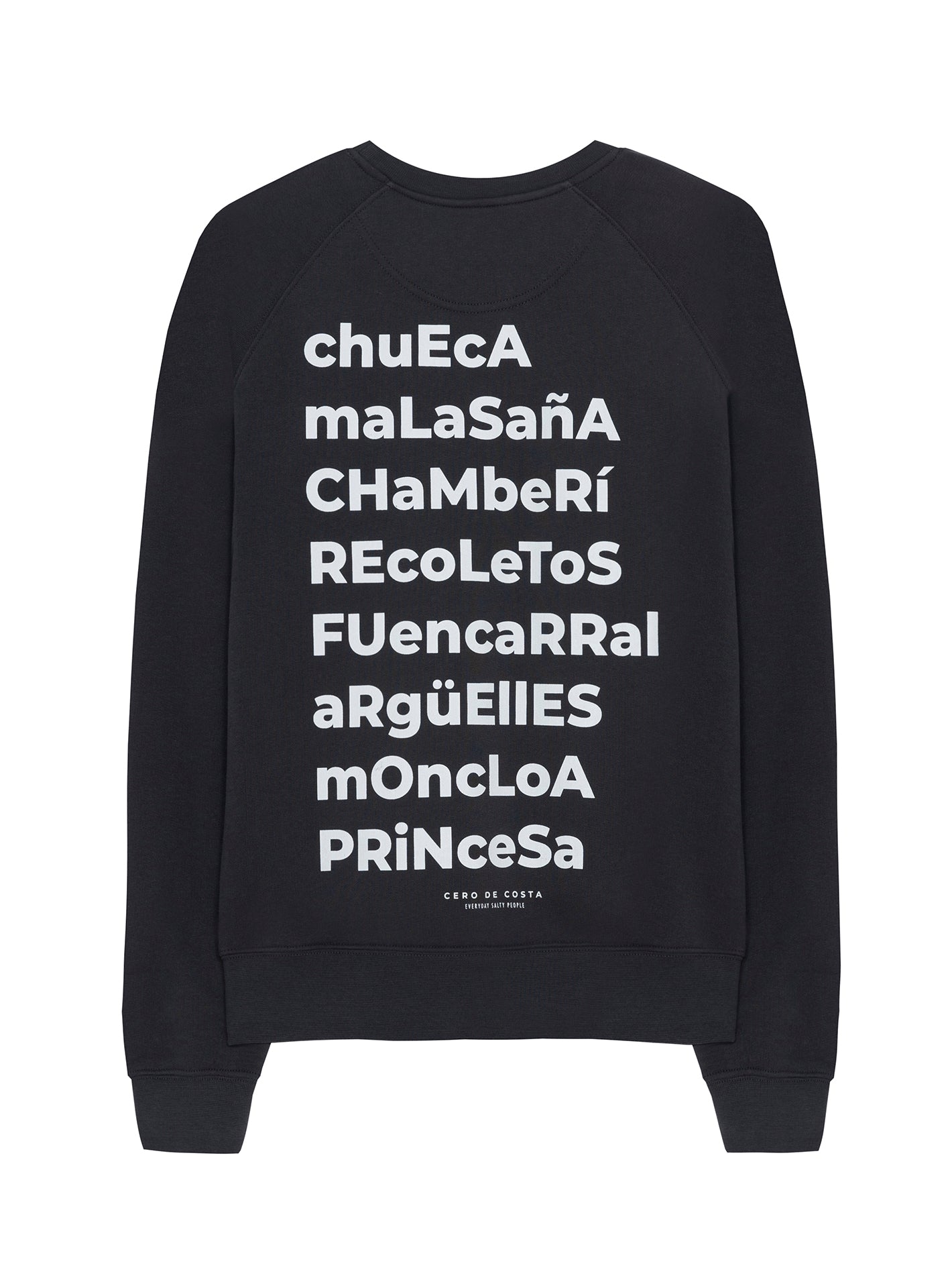 SUDADERA SIN CAPUCHA ANTRACITA/BLANCO "MADRID"